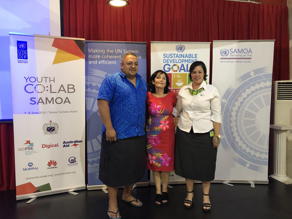 Lemauga Hobart Vaai, Dr. Simona Marinescu, and Jennifer Ula-Fruean at last night’s <a href="/samoachamber/">Samoa Chamber of Commerce</a> Member’s Meeting sponsored by UNDP. #SDGs #PrivateSectorPartnerships #GlobalImpactFund #UNDP #ChamberOfCommerce