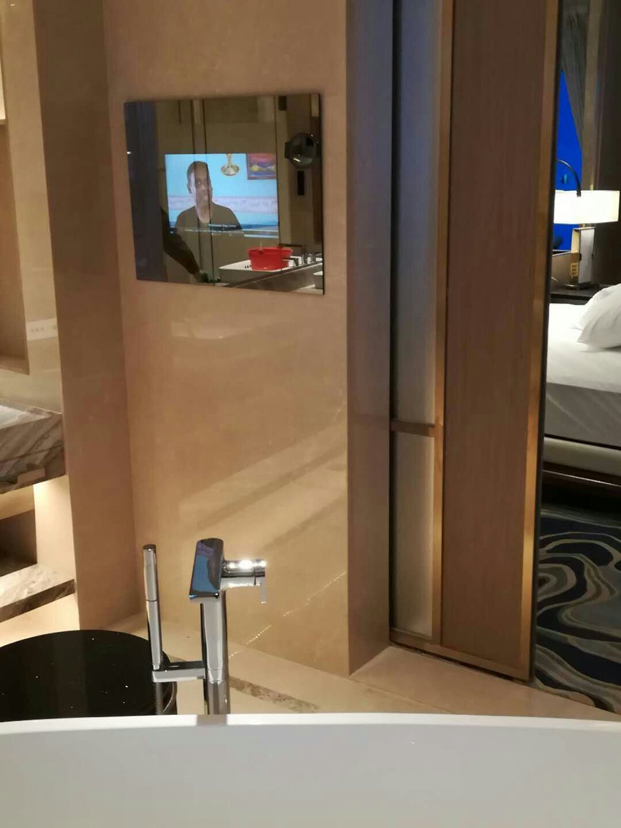 OnlyLiu1's tweet image. bathroom tv