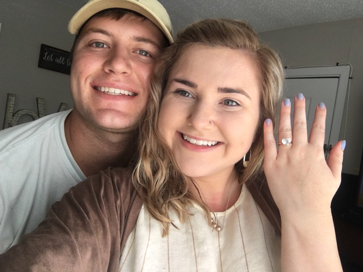 Haileyyyt's tweet photo. One time, I matched with this guy on tinder. Almost a year and a half later, we’re getting married. https://t.co/JJ9t8DdXCU