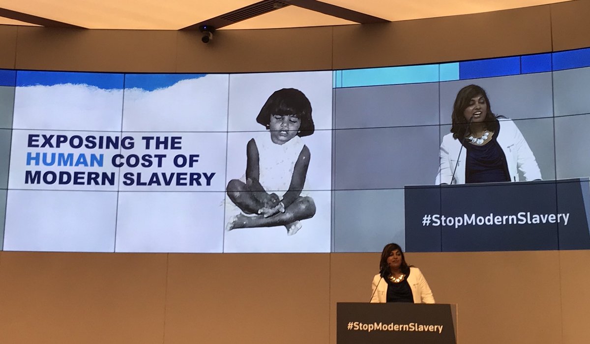 Listening to the voice speaking for those who are imprisoned, silenced or without a voice. @RanisVoice a survivor of child trafficking at @thomsonreuters Stop Slavery Summit #StopModernSlavery