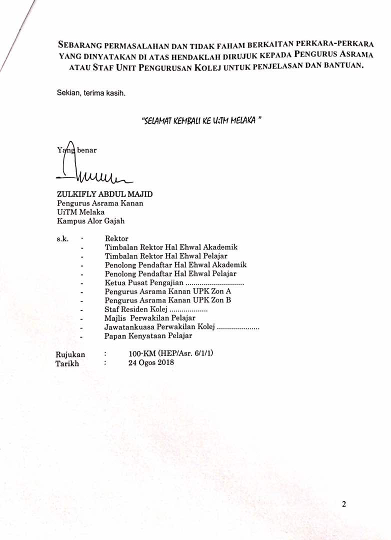 Mpp Uitm Kag On Twitter Jadual Pendaftaran Kolej Sesi September 2018 Januari 2019