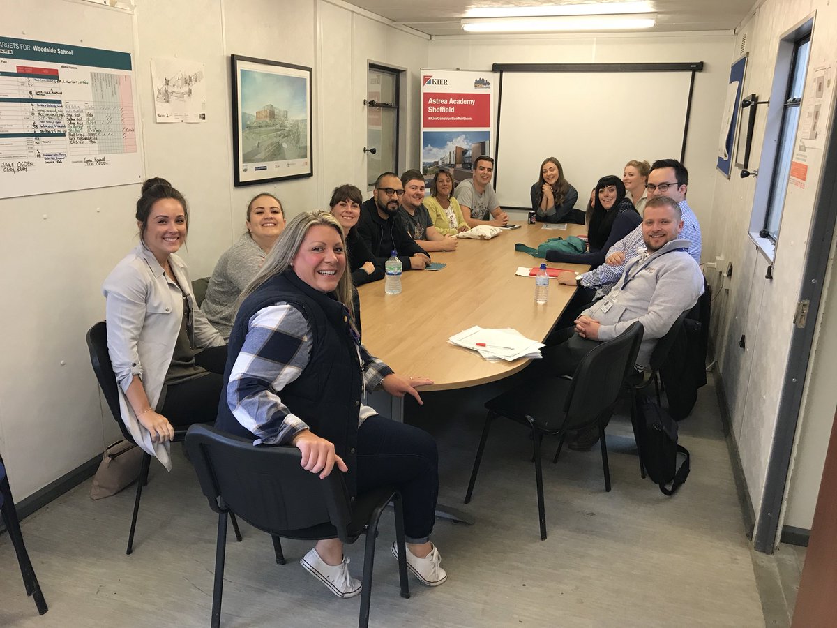 AstreaAcadSheff's tweet photo. Staff site safety briefing! Exciting times #foundingmembers https://t.co/m52MW0LLmP