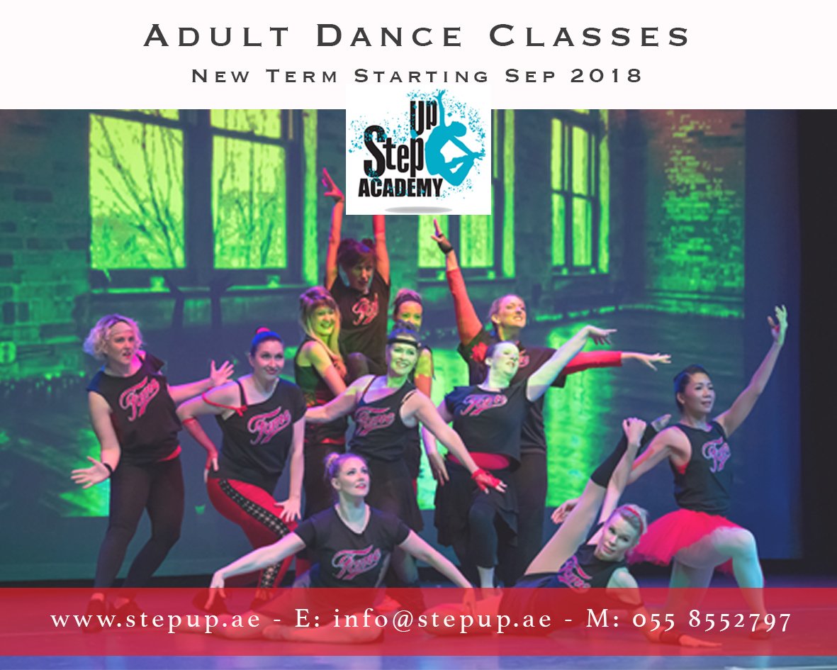 StepUpAcademy's tweet image. ADULT DANCE CLASSES in Dubai
Looking for a new way to have fun AND keep fit? #ballroomdancing #salsa #gymnastics #technicaljazz #dancefit #streetjazz #ballet #burlesque #tapdance and more! For info &amp;amp; bookings please contact us at:  Mobile: +971 55 8552797 or Email: info@stepup.ae
