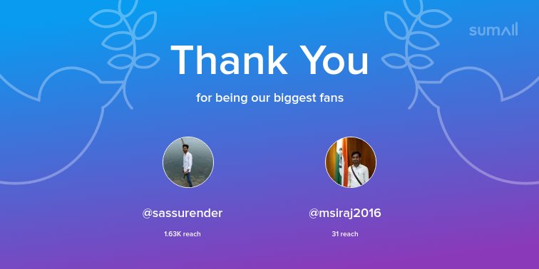 5thspace's tweet photo. Our biggest fans this week: @sassurender, @msiraj2016. Thank you! via https://t.co/2qxF5wLkad https://t.co/xHzfveAJLI