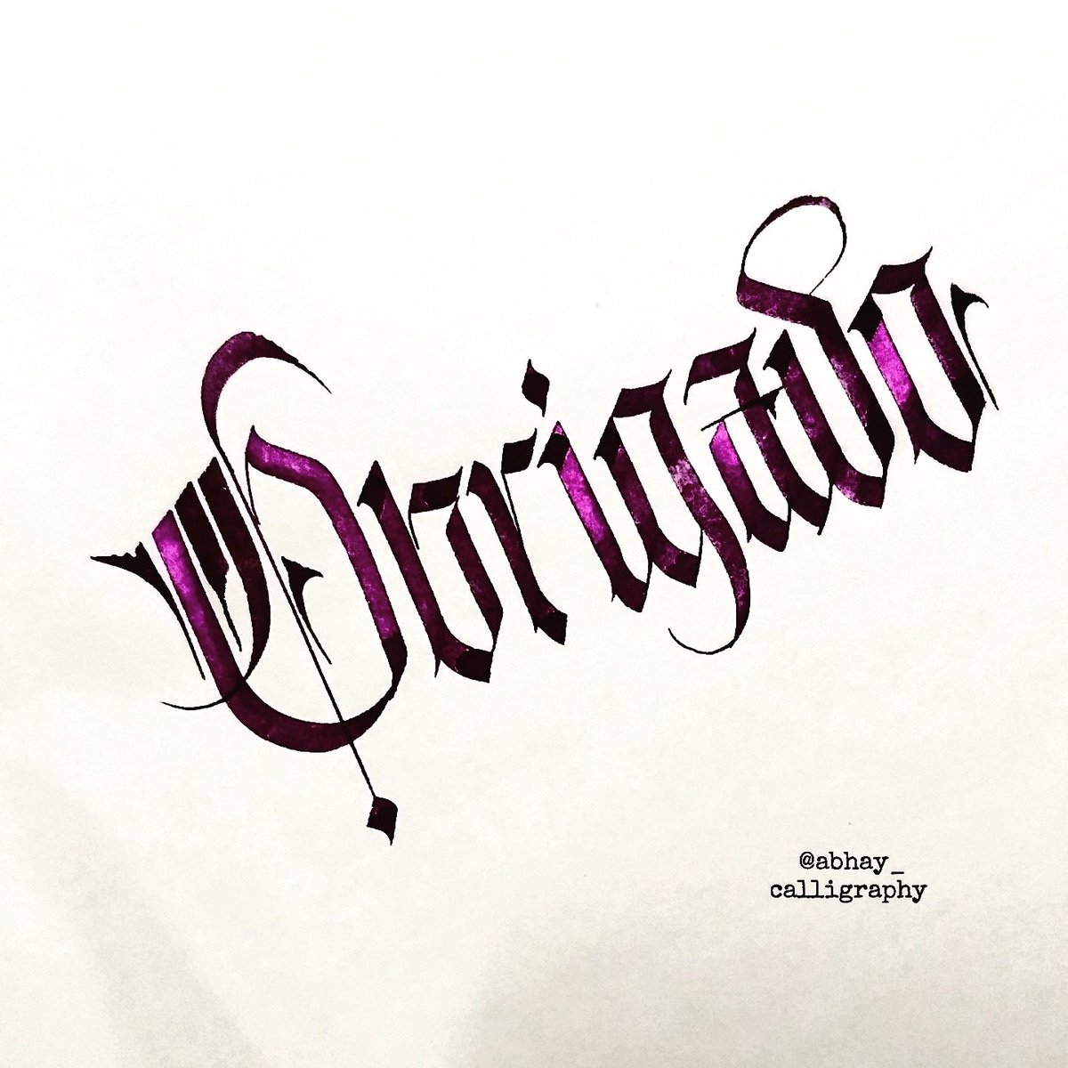abhaycalli's tweet photo. Thankyou in Portuguese. 😍
Pen used - pilot parallel pen 3.8mm
#handmade #handwriting #Creative #skills #tattoo #calligraphy #graffiti #fraktur #artists #NewDelhi
#painting #pen #greetingcards #custom #parallelpen #gothic https://t.co/M16twWkqGs