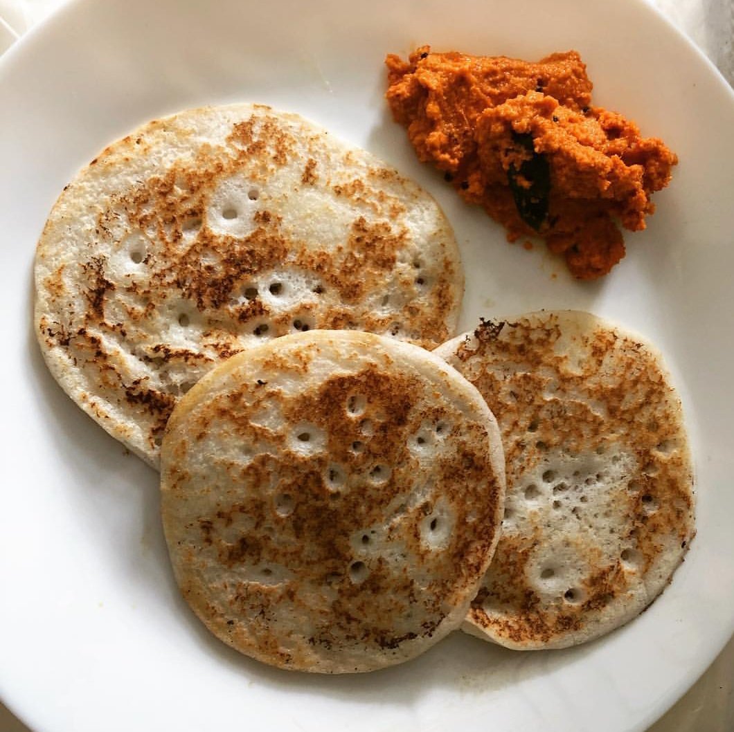 Hot Kutti Dosa & spicy garlic chilli Chutney from Amma's hand is pure heaven ❤️ #FlavorsOfIndia