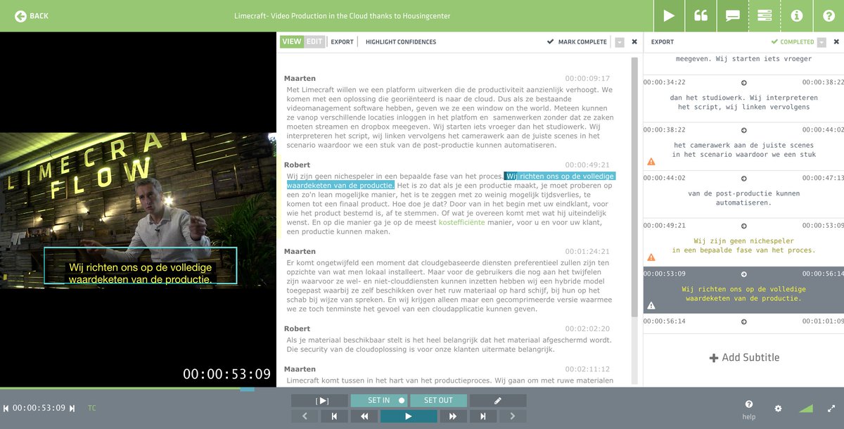 Limecraft's tweet image. #11/28 - Concerned about the usability of browser-based apps? If done properly, they feel like a native client. Ask for a #FrameAccurate player, #synchronisation, #scrubbing and #backward play. 

Have a look at @Limecraft at @IBCShow, booth 10F.42.