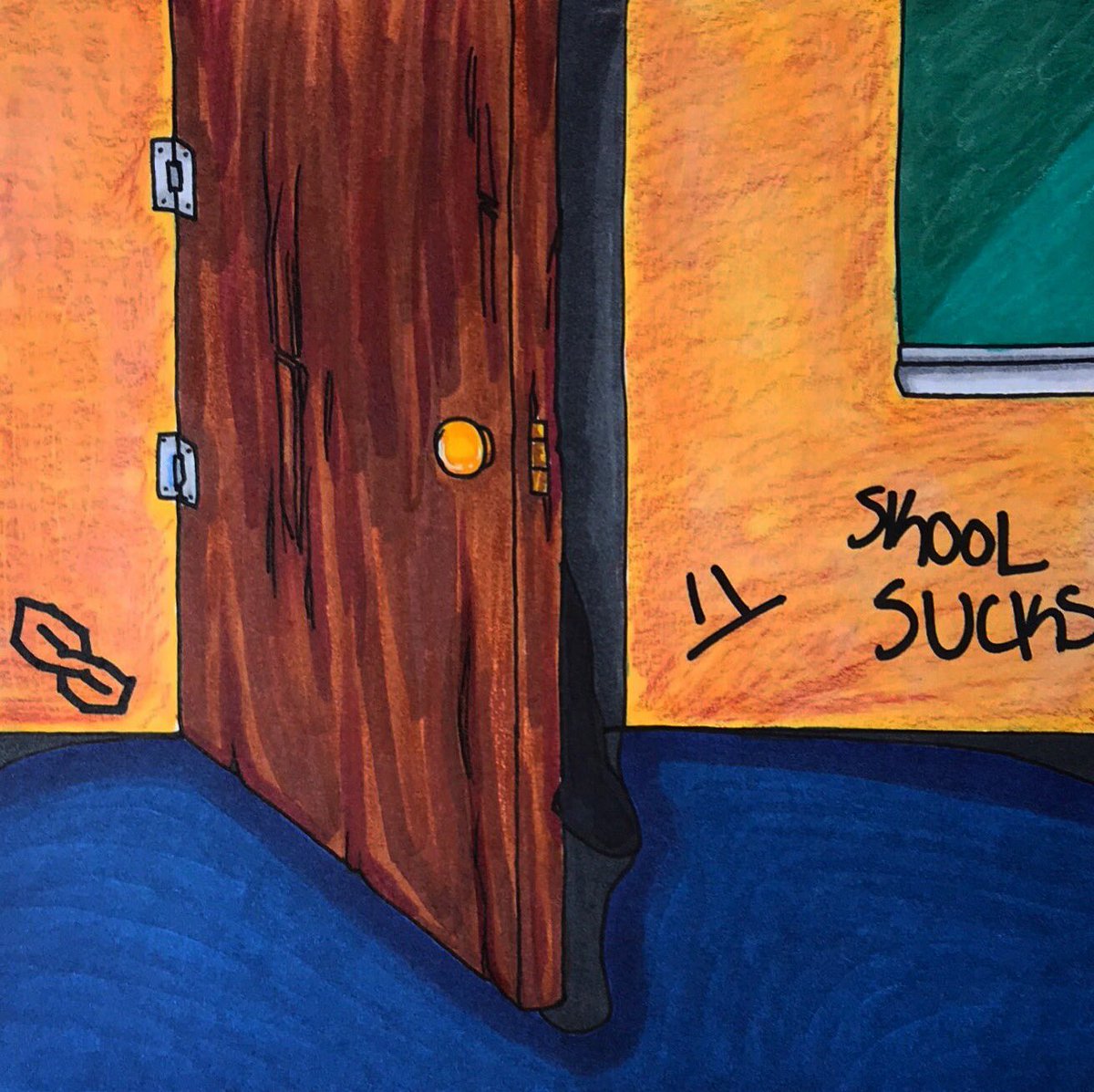 MahmudTheMedium's tweet image. “Every Story Starts With A Door”
6x6 in illustration on bristol paper. 
2018.

#dailydrawingchallenge #art #dooropen #opendoor #mangaart #schoolsucks #sketch #illustrationart #comicart #inking #inksketch #inkart #chicagoartists #mahmudthemedium