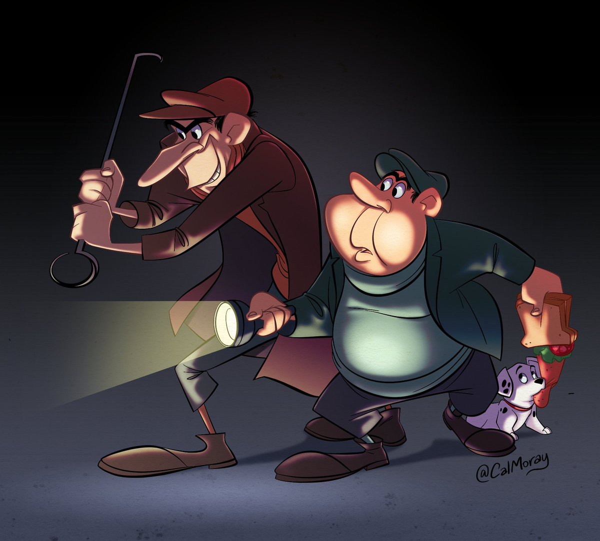 My finished entry for the #SidekicksCollab - Horace and Jasper.101 Dalmatia...