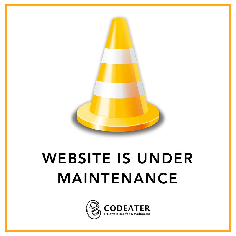meetCodeater's tweet image. We know its annoying but we are making our #website more efficient and effective for you only. #Codeater website is under maintenance. 

#WIP #UnderConstruction #Coders #Coding #Programmers #Community #OpenSource