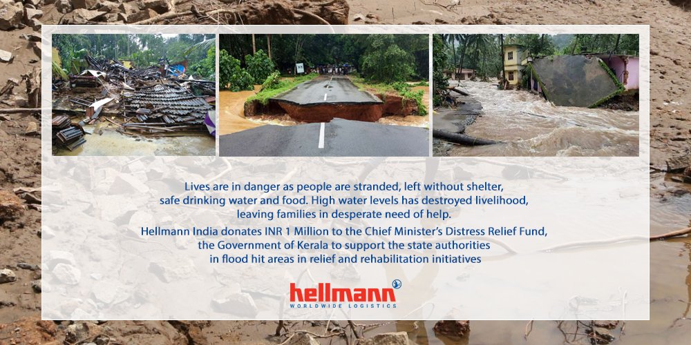 HellmannMESA's tweet photo. Our hearts go out for those affected by the flood in Kerala and hope they get the support they require in rebuilding the state quickly
#HellmannIndia #keralafloods #prayforkerala #standwithkerala #doforkerala #keralafloodrelief #floodrelief #ThinkingAhead #MovingForward https://t.co/S95Z0JY7VY