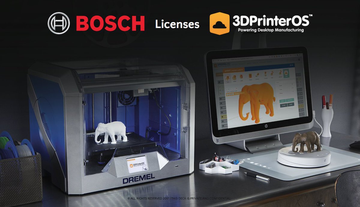 3DPrinterOS's tweet image. “3DPrinterOS allows real-time #centralmanagement of users, printers &amp;amp; files with any web browser in a universal solution. This partnership will enable our printers to be compatible with a variety of devices.&quot; BOSCH DREMEL  #3dprinting #3Dprintingsoftware
buff.ly/2usl8aF