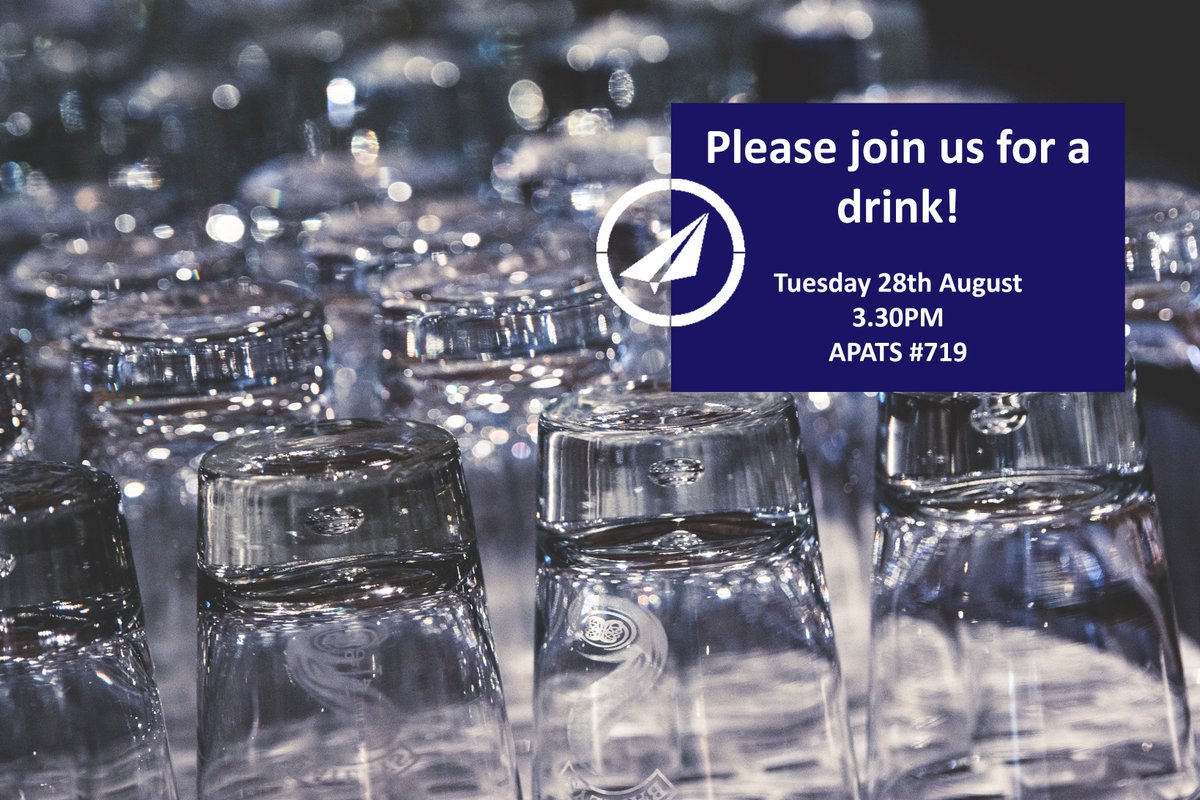 GroupAvion's tweet photo. Join us for a drink his afternoon #APATS2018 at our stand #719 #fligthsimulation #flighttraining https://t.co/Bpy1vuTjr9