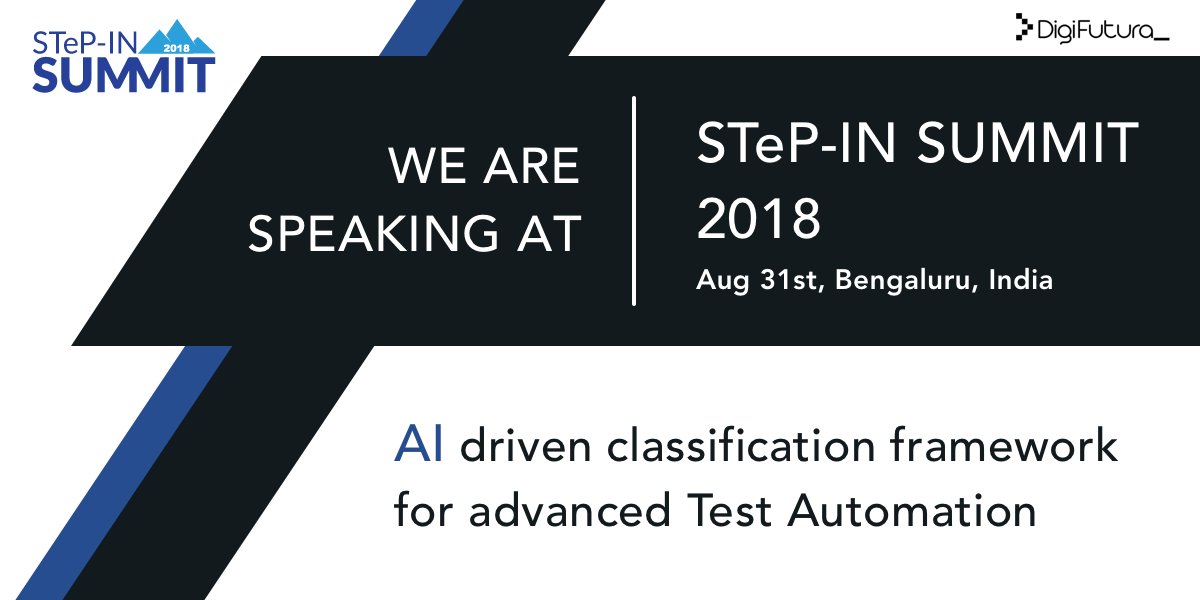 DigiFutura's tweet photo. Meet our head of #AI & #ML - Shubhradeep at @stepin_forum. Learn how we have designed a framework that helps us to choose the right AI technique for #AdvancedTesting
#ArtificialIntelligence #MachineLearning #TestAutomation #STEPINSUMMIT2018 #SoftwareTesting #Bigdata #Stepinsummit https://t.co/K1GqTNmtSj