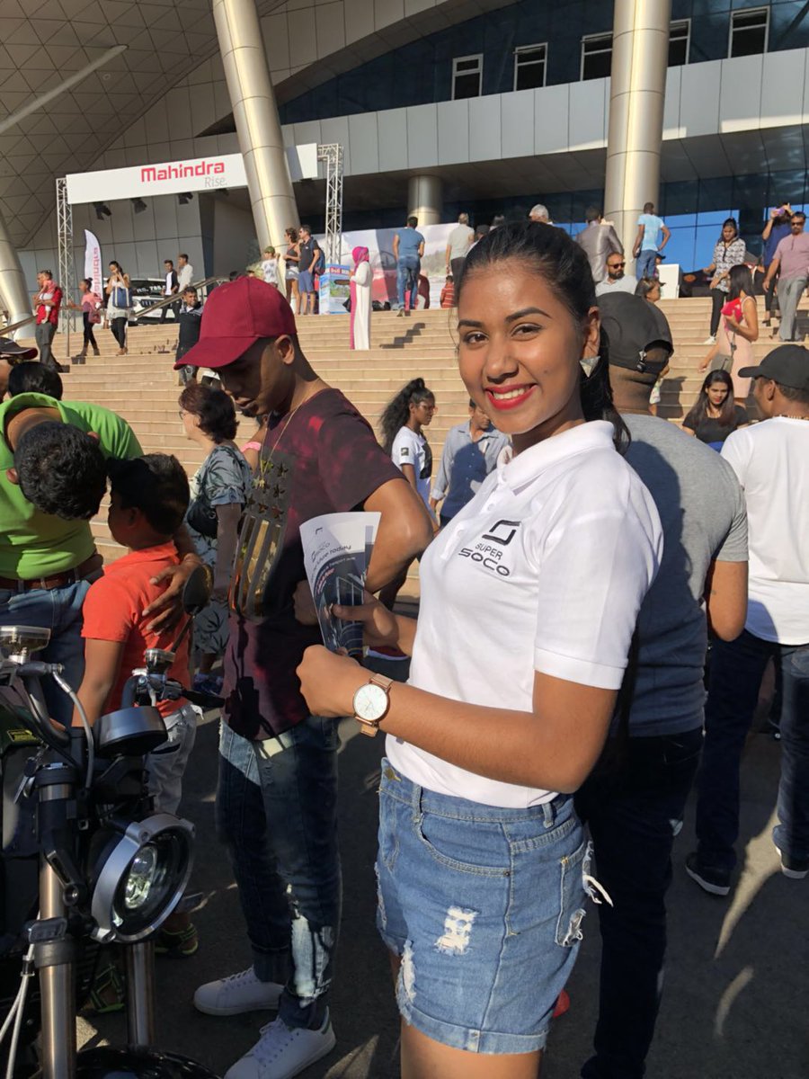Vmoto5's tweet photo. Vmoto’s new distributor in Mauritius has hit the ground running! Even though they had just joined the team, they were so passionate to start promoting Super Soco’s electric motorcycle products in a local exhibition where they received additional pre-orders before products arrived https://t.co/UQppgSzTxv