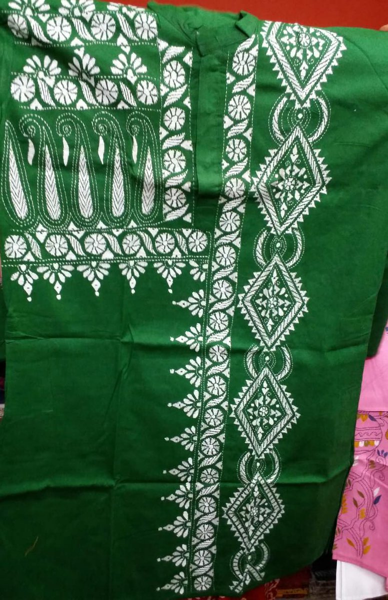 Buy Soul of Bengal - Men's Kantha Stitch Hand Embroidered Cotton Kurta/Punjabi  at Amazon.in