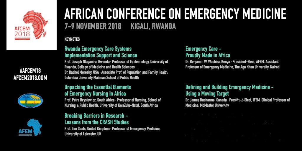 AfCEM2018's tweet image. #AFCEM18, Regular registration up to 30 September 2018. Register to learn from different key notes speakers, Register to learn from different workshops.
@RwandaHealth @RECA_RWANDA @AfJEM @Go_Supadel @IFEM2