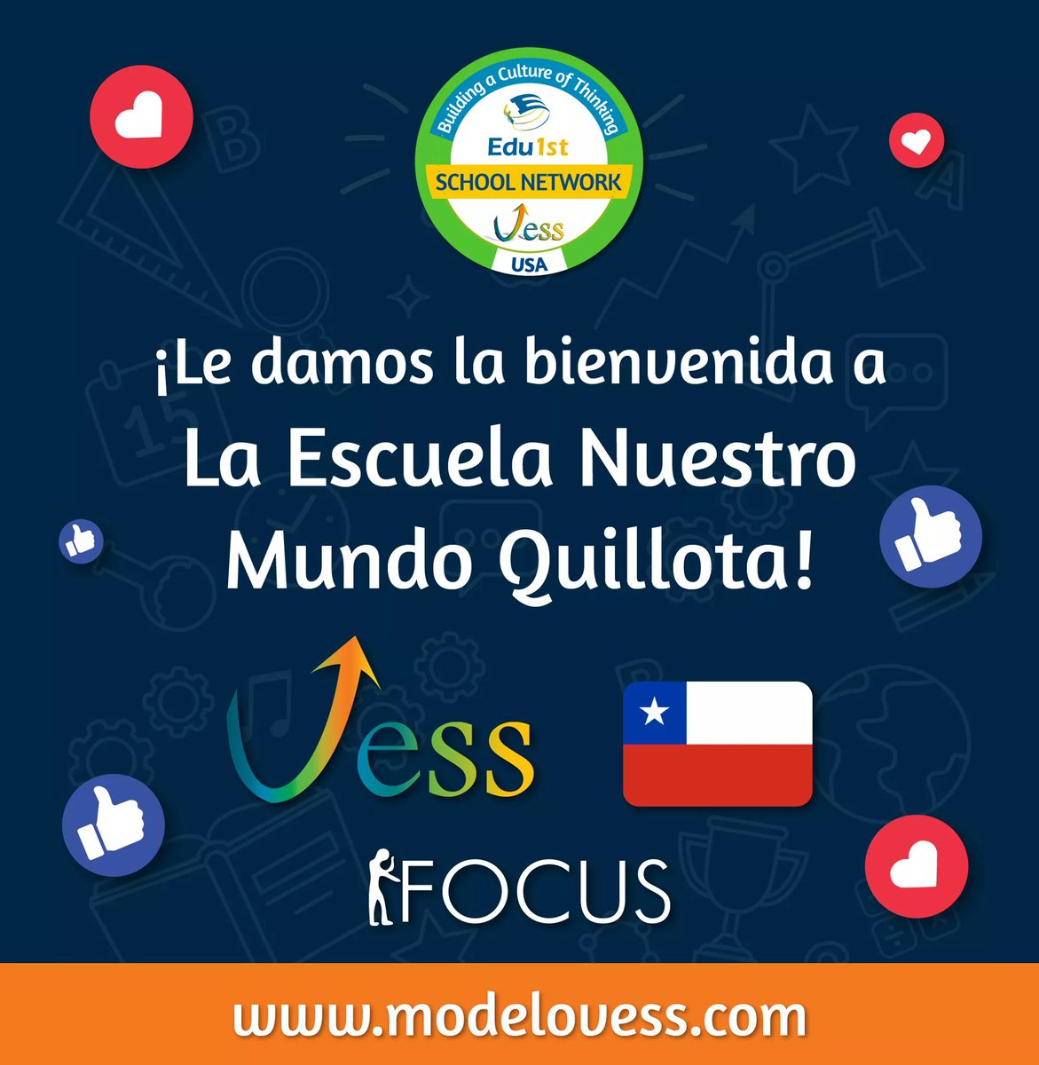 Edu1stVESS's tweet image. Bienvenido Escuela Nuestro Mundo Quillota 🇨🇱 a la #REDVESS, modelo de vanguardia, ecléctico y holístico que brinda un acompañamiento de mentor-coaches en la implementación para llevar la teoría a la práctica. 

Conoce más en modelovess.com