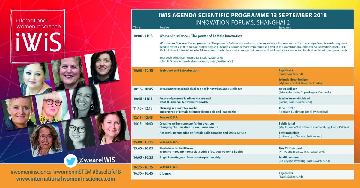 The #agenda for #@BaselLSW REGISTER NOW! goo.gl/rDyWd3  #womeninscience #womeninSTEM #womenintech <a href="/weareIWIS/">weareiwis</a> @Women_Digital_H <a href="/GirlsinTech/">Girls In Tech</a> <a href="/womenintech/">Women in Technology</a> <a href="/JNJNews/">Johnson & Johnson</a> <a href="/Roche/">Roche</a> @MedImmune <a href="/AstraZeneca/">AstraZeneca</a> @FoundationHit <a href="/quy_reinhard/">chasing_rare</a> @TrudiHae <a href="/BBorisch/">Bettina Borisch</a> <a href="/GabiMatthias/">Gabriele Y. Matthias</a> <a href="/WINConference/">WINConference</a>
