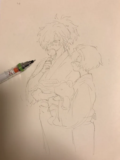 そして紙に描いた段階のやつ…なんか面白みがない感じですが…?? 