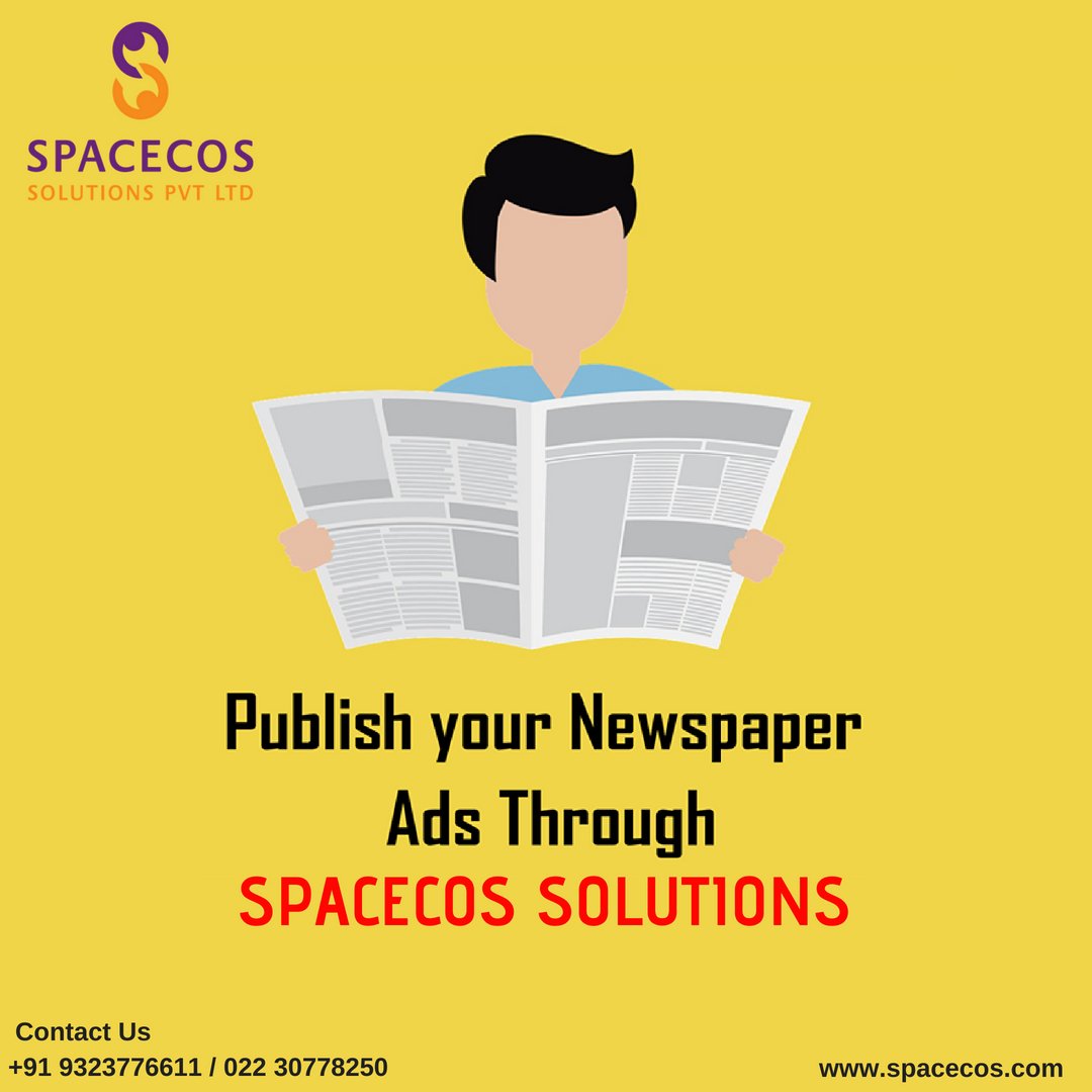 Spacecos_Solu's tweet photo. Newspaper advertising is evergreen and one of the most cost effective and suitable form of advertising. #spacecos #spacecossolutions #newspaper #newspaperads #newspaperadvertising #printads #newsprintads #newspaperadvertisement #advertisingagency #printad #printmedia https://t.co/jBe1AJqN29