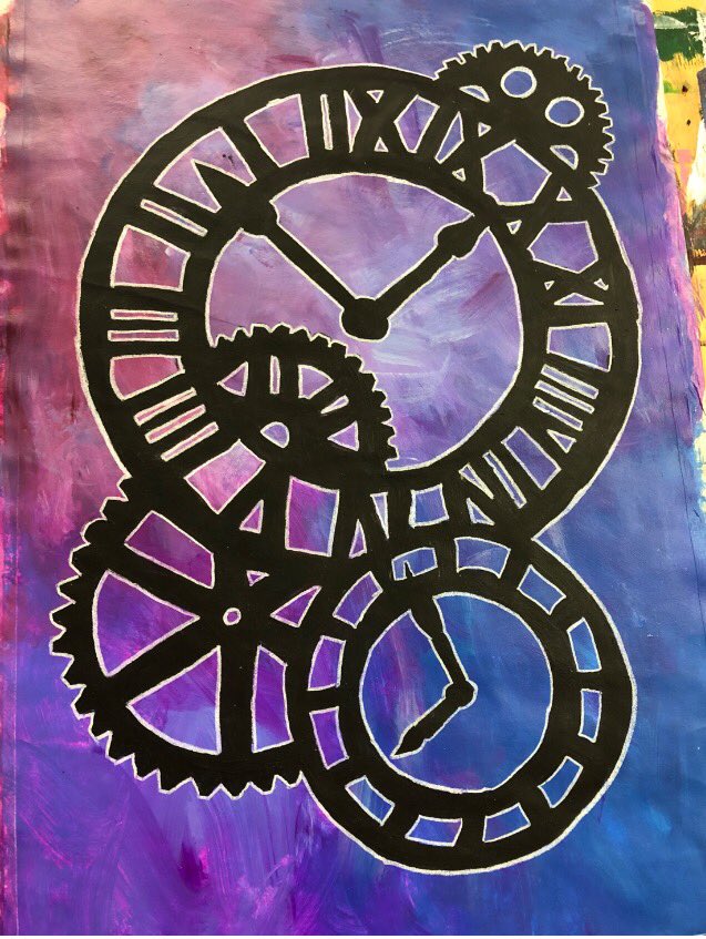 Former student @king_natalie123 stopped by &amp; showed me her artwork that she has made recently in high school.I ❤️ seeing her create!