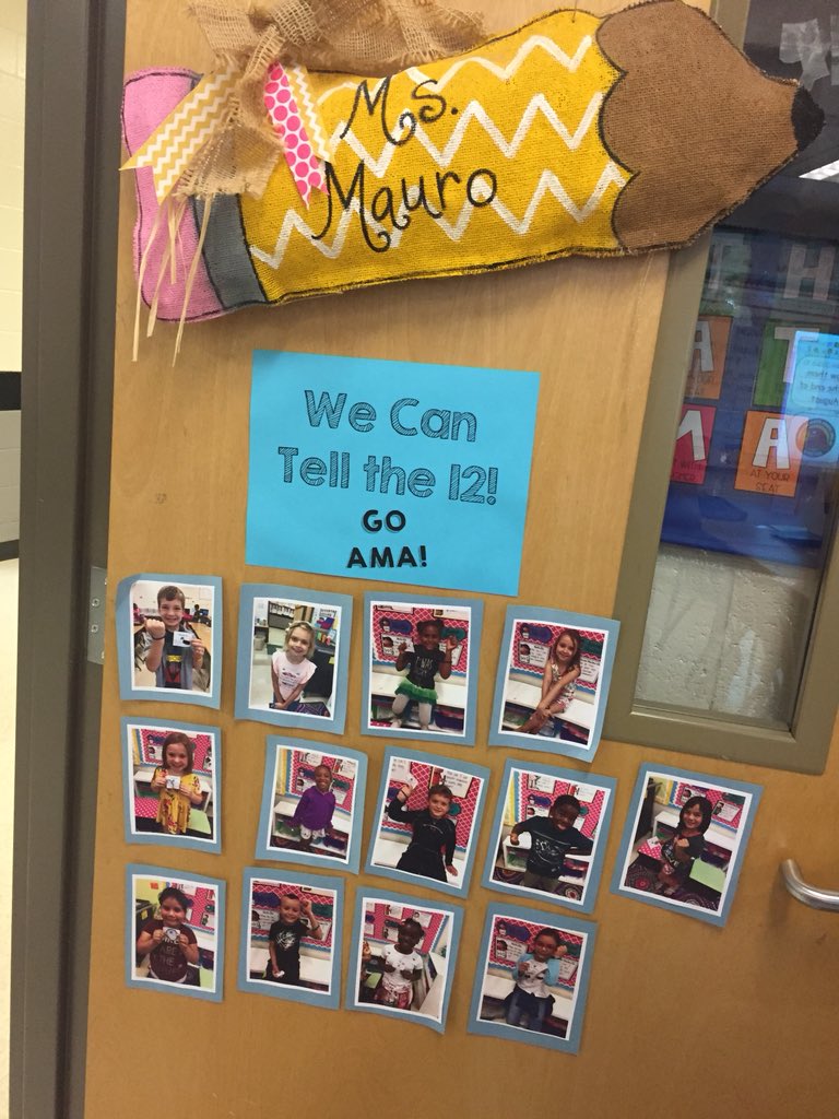 Mrs_LeCroyCCSD's tweet photo. THE DOOR OF FAME! So many friends working hard to be leaders in our classroom and our school! So proud! #leaders #tellthe12 #RedhawkExpectations #GOAMA @ClarkCreekSTEM https://t.co/gPZs6BAby5