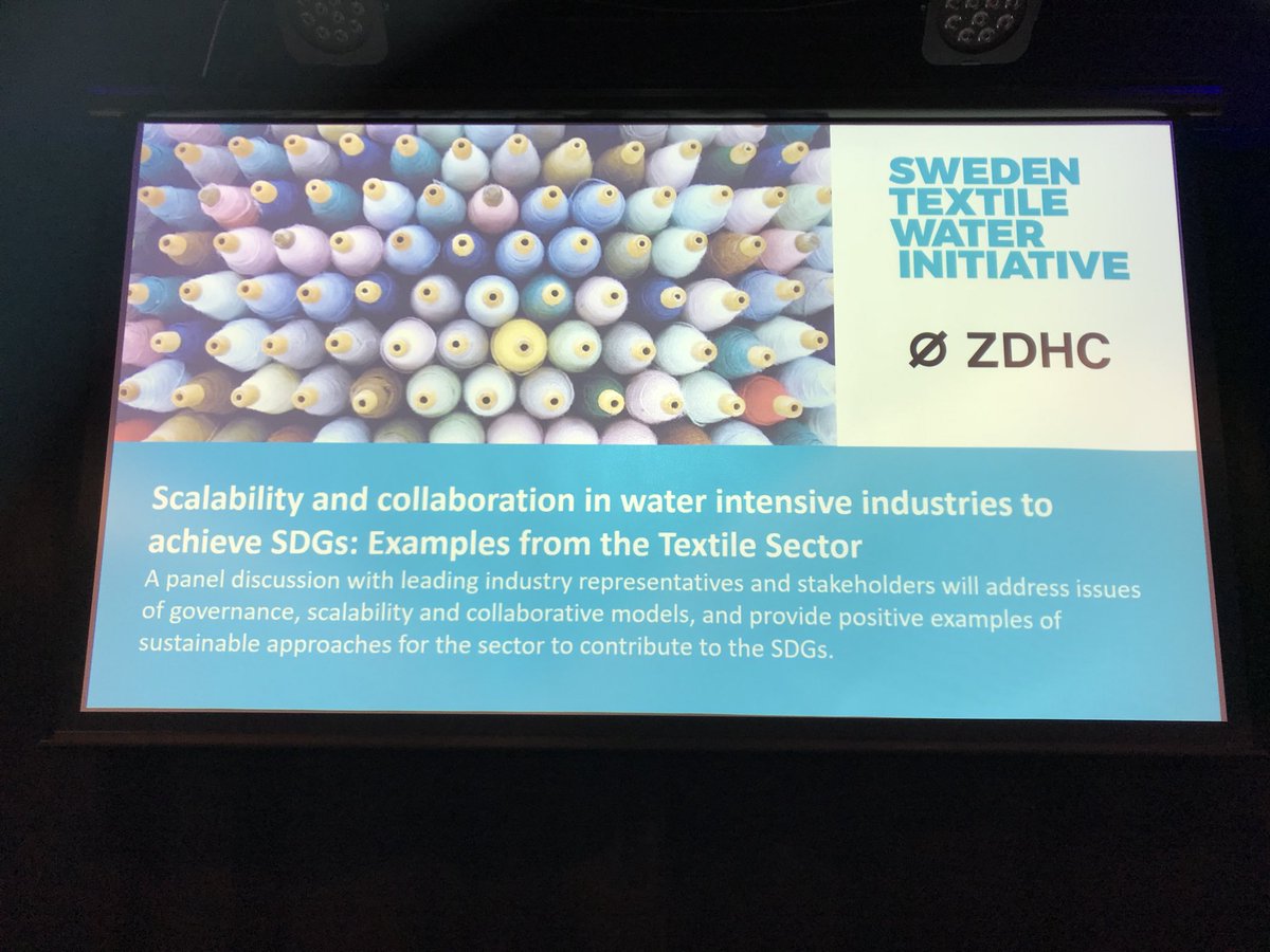 LottaSamuelson's tweet image. #WWWeek Showcase on water challenges in inustrial production coming up, giving successful examples from the textile industry