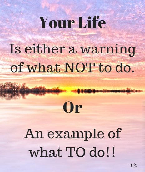 koffee_krazy's tweet photo. Is your life a warning or an example? #onlyonelifetolive #makeitgreat #noregrets https://t.co/Rxm6Z9Rx27