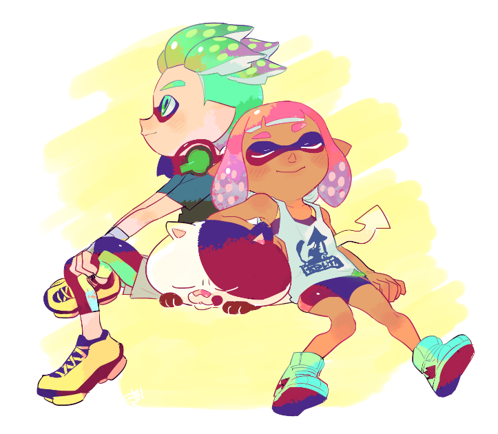 インクリング ,イカガール(スプラトゥーン) 「nemi 」|ぎんじろうのイラスト