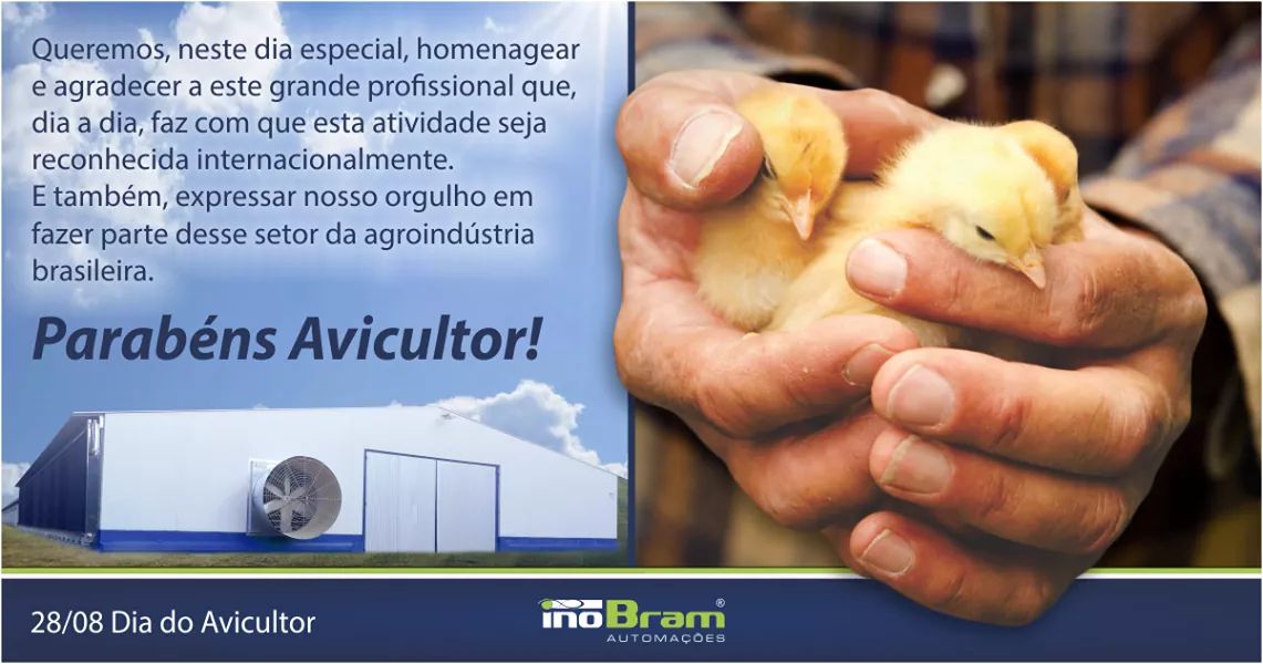 Homenagem da InoBram Automações para os Avicultores do Brasil!
#agroindustria #agro #agronegocio #avicultura #aviculturabrasileira #Frango #AviculturanoBrasil #inobram #inobramautomacoes #InoBram #InoBramAutomacoes #diadoavicultor #DiadoAvicultor #Avicultor #DiaDoAvicultor
