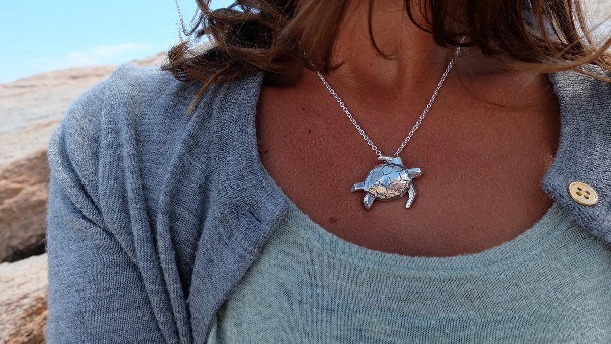 the ocean project turtle necklace