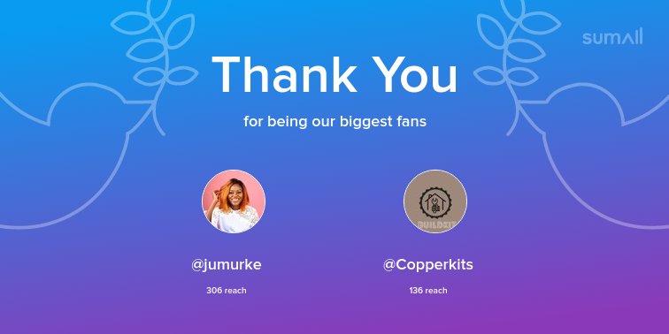 Our biggest fans this week: <a href="/jumurke/">Jumoke</a>, <a href="/Copperkits/">IU</a>. Thank you! via sumall.com/thankyou?utm_s…