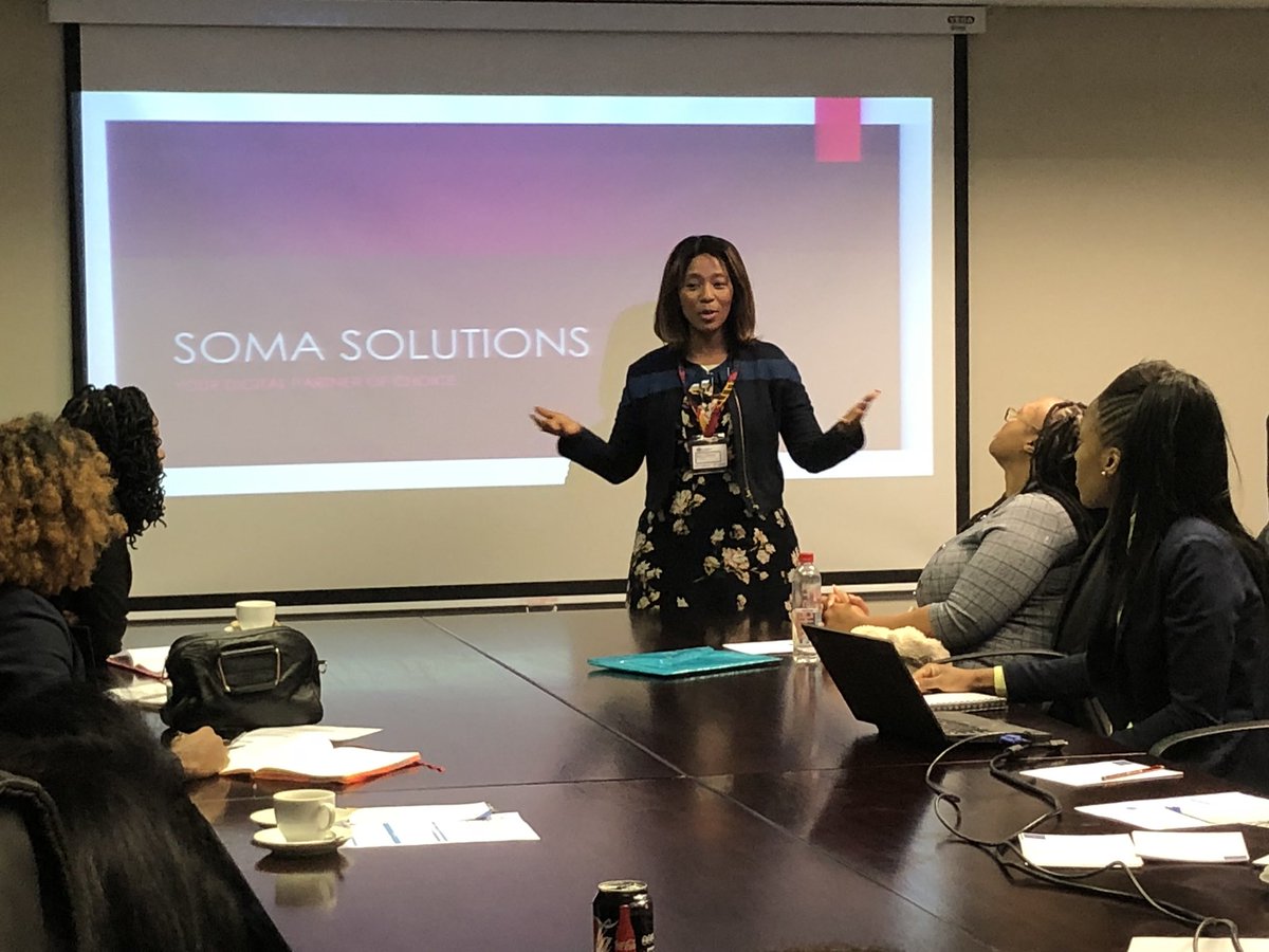 AyandaMzondeki's tweet photo. Marilyn Radebe CEO @SomaSolutions: We need the basics to achieve Digital Transformation, High Productivity and business efficiencies  #RunningAnAgileBusiness #WomenInBusiness #WBEs #Automation #WomenInTech #IOT #Womandla https://t.co/I5eC5B7BXN