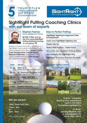 SightRightGolf's tweet photo. SightRight Putting Clinics with myself @scottyherd &amp; our resident SightRight Putting Coaches⛳️

⛳️ 1/9 @DunstonHallGC #JoeLambert 
⛳️ 6/9 &amp; 8/9 @CosGolf @chrispottergol1 @Matty_Bacon 
⛳️ 9/9 @AltonGolf @bencummingsgolf 

E: Info@SightRightUK.com
Call: +44 (0) 7833170572 https://t.co/t3LZKIYYEw