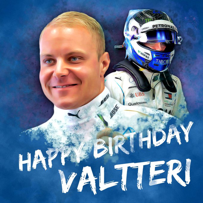 A birthday message for Valtteri Bottas - 29 years young today!