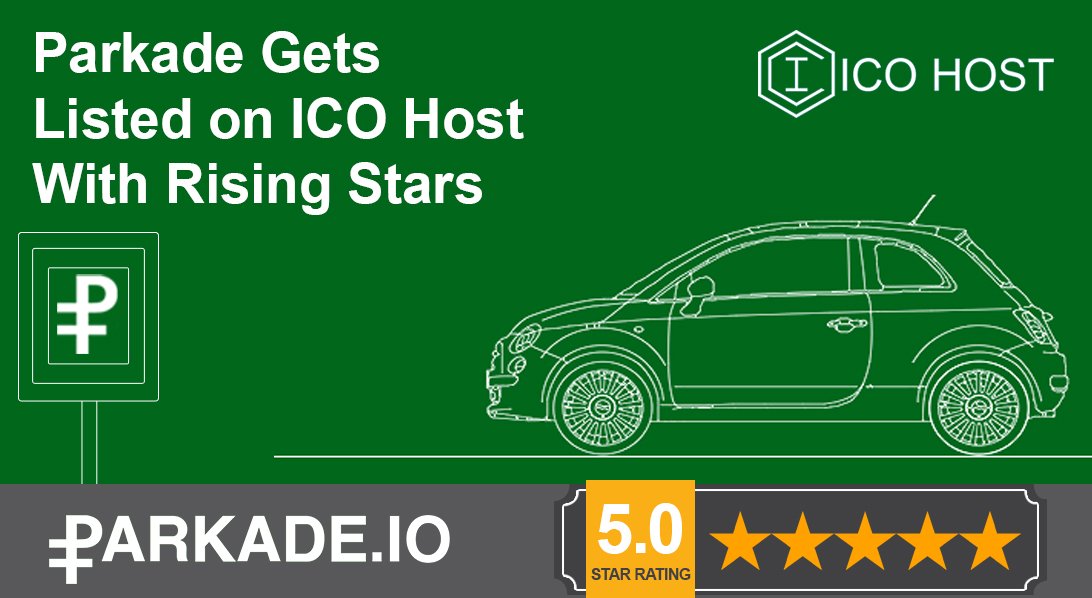 icohost1's tweet photo. ICO Host gives 5 stars to Parkade for its ingenious concept. It is a project which will solve parking issues feasibly and profitably. 

https://t.co/Z6Tggdkx1n

#Cryptocurrency #Blockchain #Tokens #CryptocurrencyNews  #CryptoNews #Crypto #ICOHOSt #ICO https://t.co/582poDd0Or