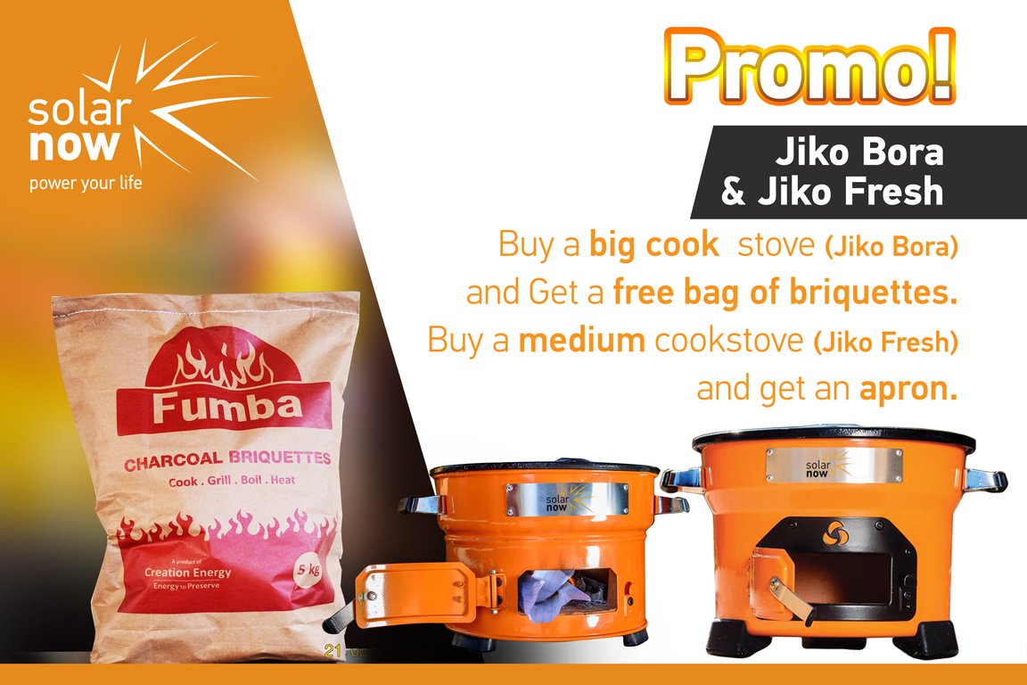 SolarNowBV's tweet image. #CookClean and fast while saving on 60% of the charcoal with our improved cook stove and win a bag briquettes.