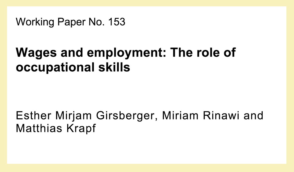 A VET degree is advantageous, not only because of higher wages, but also because it improves access to jobs and leads to more job stability. This results in shorter unemployment and longer employment. More in our Leading House WP No. 153: repec.business.uzh.ch/RePEc/iso/lead…