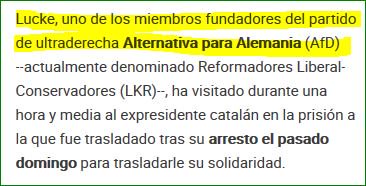 unchinodechina's tweet photo. @boye_g AfD, la ultraderecha alemana,visitando a Puigdemont en la cárcel..., algo no se está haciendo bien. https://t.co/APdjjhoNFF