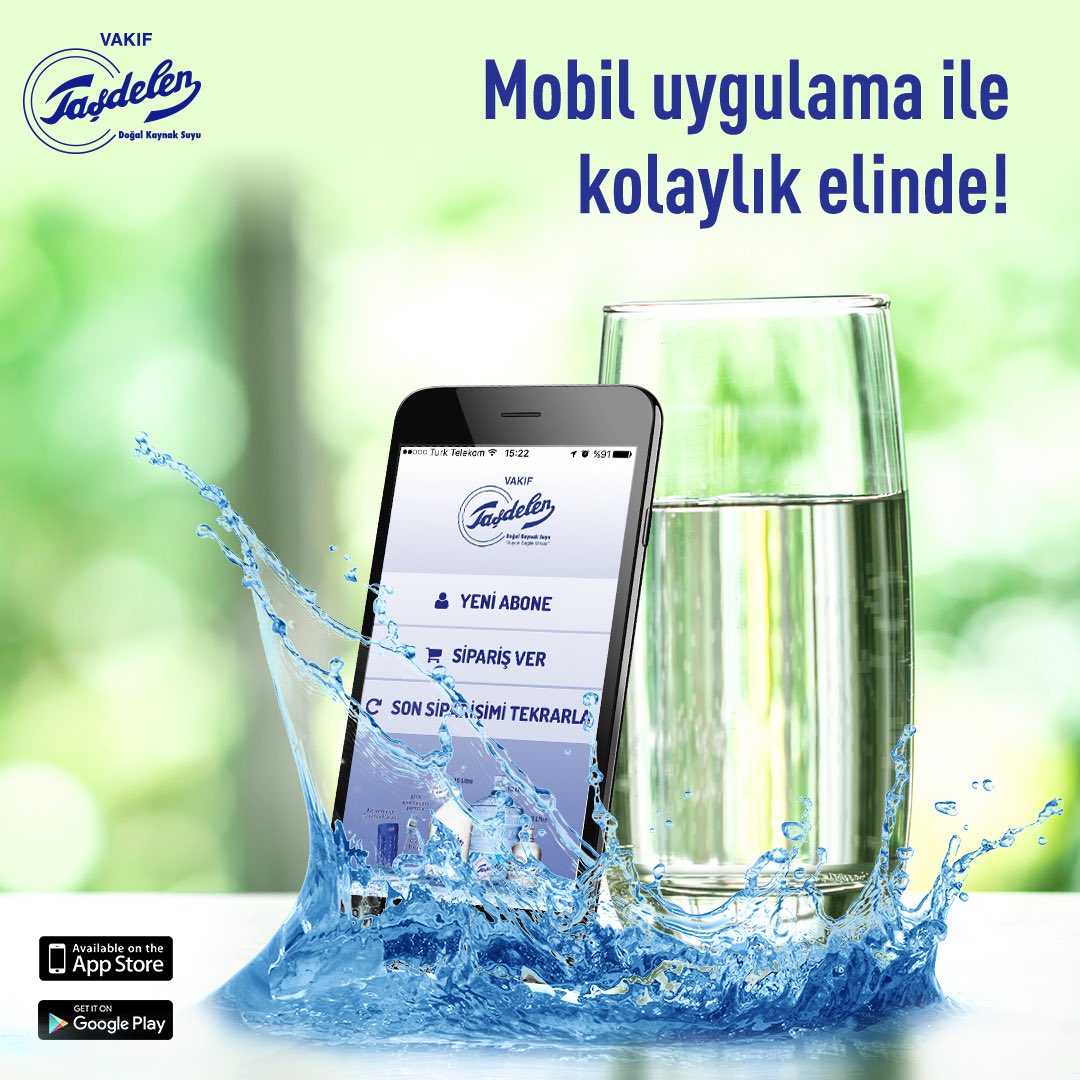 vakif tasdelen su on twitter vakif tasdelen su uygulamamizi indir siparis vermenin kolayligini yasa saglikli ve lezzetli su ile hemen bulus vakiftasdelensu camdamacana sagliklisu damacana sudangelensaglik android https t co oox4anghqn ios