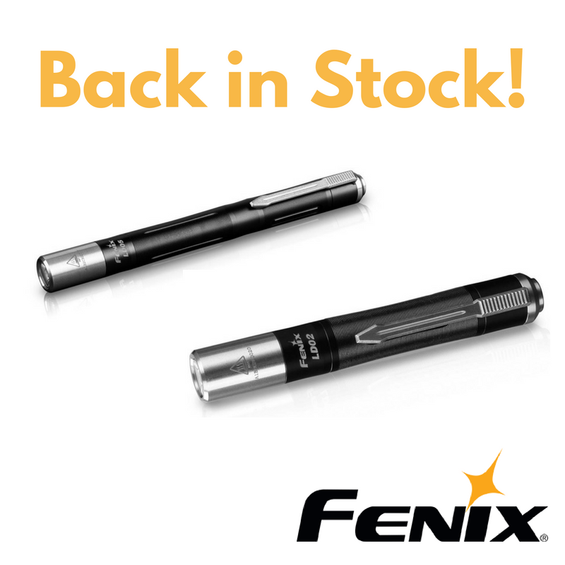 FenixLightingUS's tweet photo. The LD02 v2.0 and LD05 v2.0 Pen Lights are back in stock! Order today: https://t.co/FrTTJYjQdt #fenix #ld02 #ld05 #penlights #flashlight #edc #everdaycarry https://t.co/nn31Vx8cEy