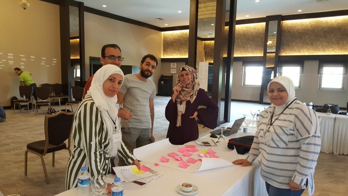 AflatounMENA's tweet photo. Participants have more tasks to do! TeachingPractices..Brainstorming.. LessonPlans #AflatounTraining2018 #AflatounMENA @Rami_Allaw @habitatdernegi @Aflatoun @GlobalSteps1 https://t.co/h9X62nKVz0