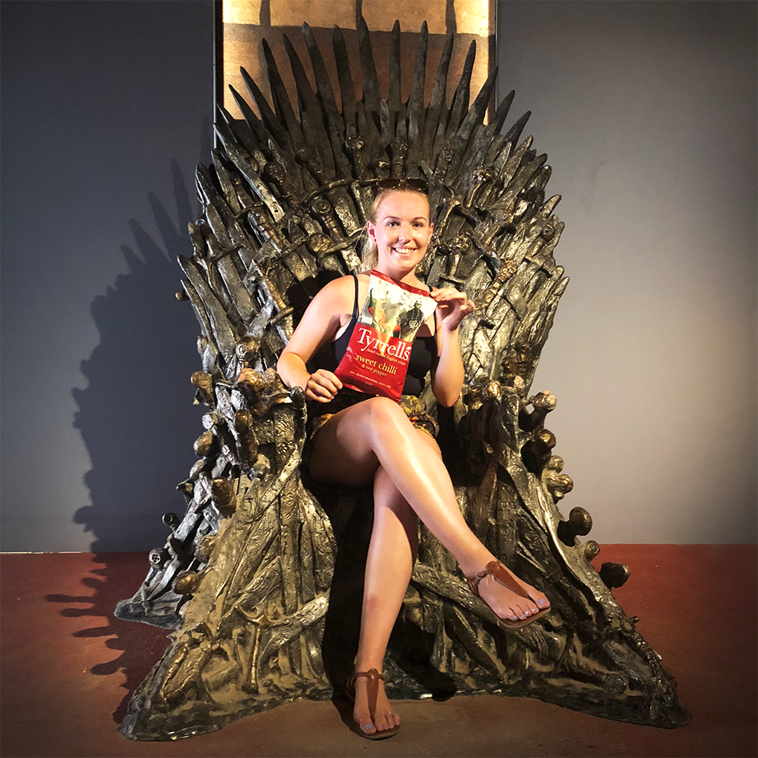 Tyrrells's tweet photo. SPOTTED in Kingslanding! Are you eager to show off your globe-trotting polaroids? We are giving you the chance to win a year’s supply of our glorious crisps. All you have to do is snap a pic of your Tyrrells whilst out and about using #AbsurdSights. #Tyrrells ]#GOT #GameofThrones https://t.co/VYxFJaGSd8