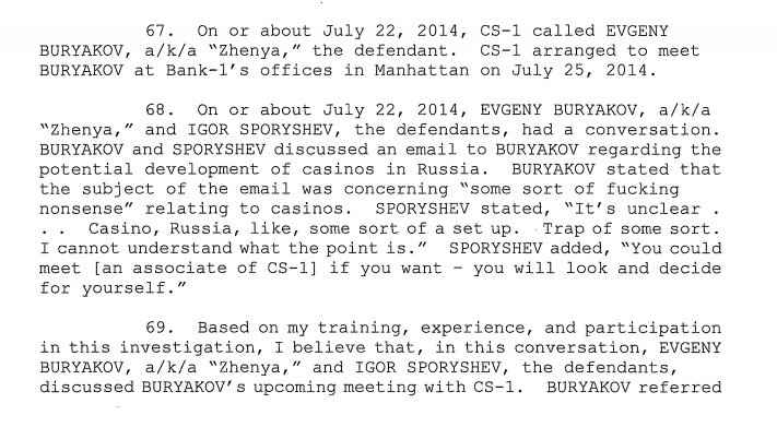 39) Ten days after the public funding crisis is intentionally disclosed the FBI CS-1 contacts Buryakov presumably out-of-the-blue via phone & email. Operative Buryakov already senses “some sort of a set up”, a “trap of some sort”... https://www.justice.gov/sites/default/files/opa/press-releases/attachments/2015/01/26/buryakov-complaint.pdf