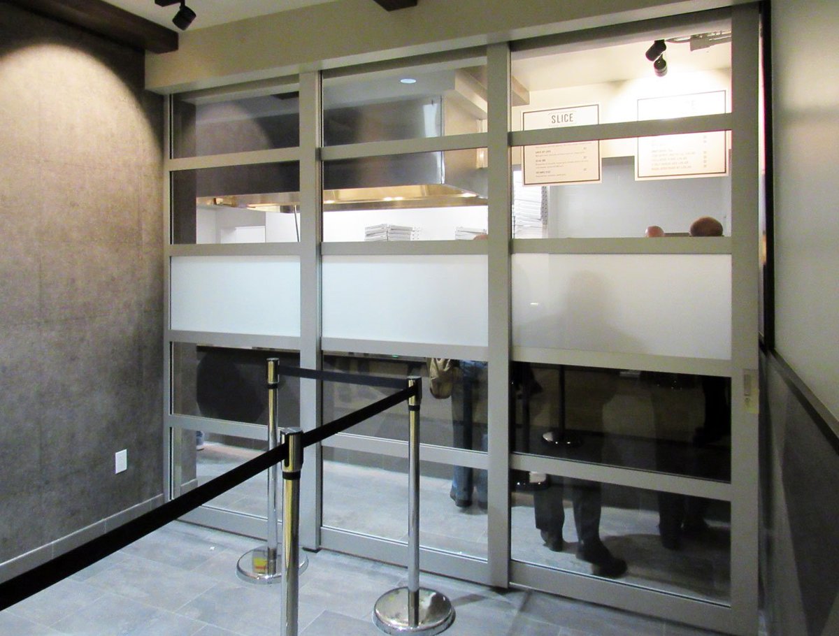 cavityslidersus's tweet photo. The challenge was to maximize the space for hotel guests while the new casual dining pizza restaurant in the hotel’s lobby was not open. The design called for the @cavityslidersus FH sliding door collection system, New Yorker Doors and the Cavilock CL400 Magentic Lock. https://t.co/omlnRKAXKM