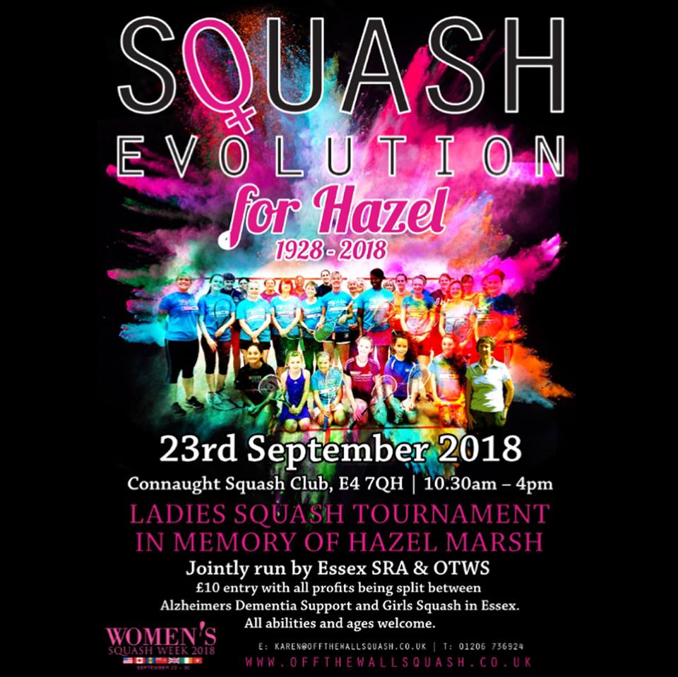 EssexJnrSquash's tweet photo. . @OTW_Squash and @EssexSra are holding a memorial ladies squash tournament in honour of Hazel Marsh, one of the county’s most inspiring squash players who sadly passed away earlier this year.
Visit the OTWS website for further details . https://t.co/pAXr5FVw6i https://t.co/57EabvHTpp