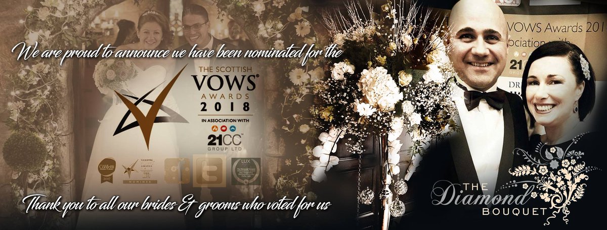 Diamondbouquet's tweet photo. #scottishvowsawards2018 #Nominee @VOWSAwards #fifeflorist #thediamondbouquet https://t.co/pc4ilUooXV