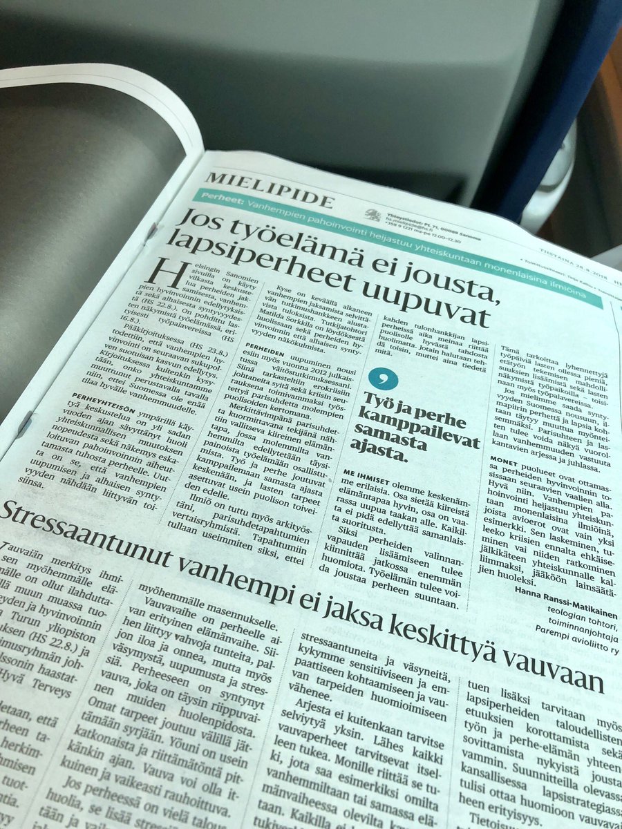 Niinpä, me ihmiset olemme tosi erilaisia ja lähellä asuvista mummoista on moni varmasti kiitollinen mutta se sopiminen joustavasti... 🧐 #bisneselämä #perhejatyö #aamunhesari