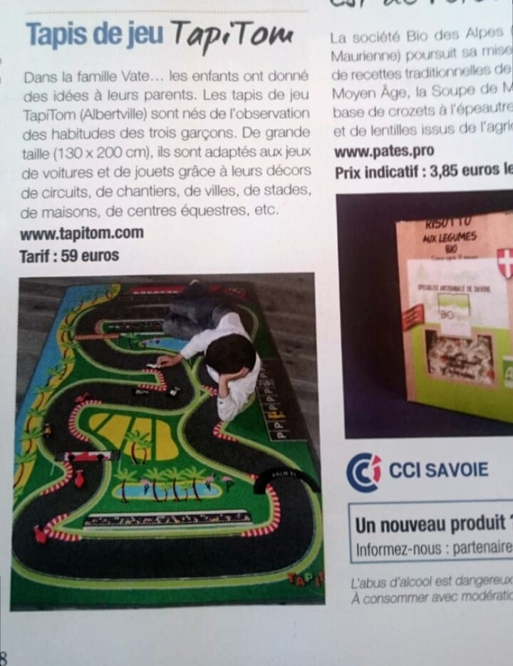 TAPITOMpointCOM's tweet photo. Merci @CCI_Savoie pour mettre en avant les entreprises innovantes du territoire 👍.. SAVOIE 🇩🇰 REPRÉSENTE !
Vu dans partenaires le magazine de la CCI 09/2018 rubrique "SAVOIE TERRE DE CRÉATION"
#ccidelasavoie #Savoie #tapitom #Tapisdejeu #partenaires https://t.co/pU78oWu6Uq